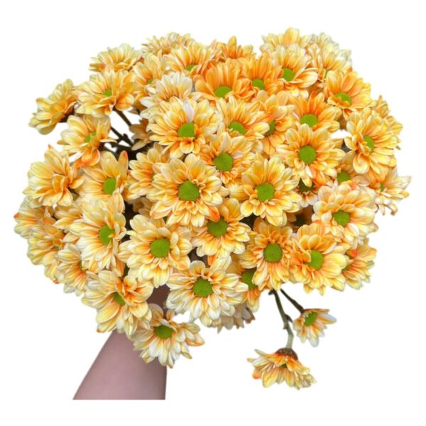 Fresh Cut Dyed Spray Chrysanthemum Orange Color Wholesale Yunnan Bouquet Filler Flowers